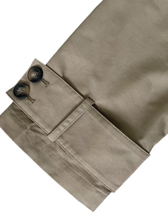 Zara Long Trench Coat Taupe Brown Size M Double Breasted Belted Sustainable NWT - Picture 7 of 11